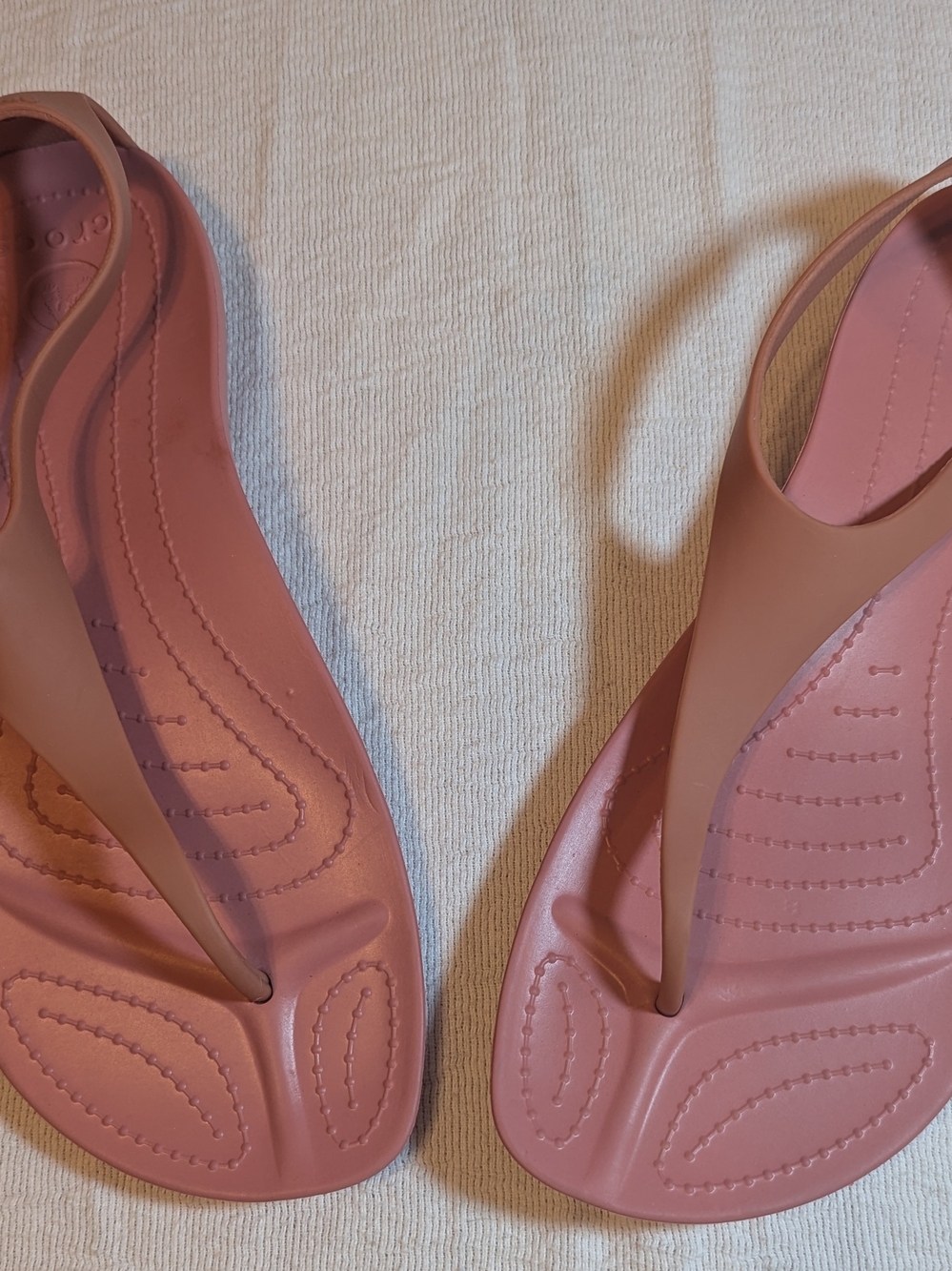 CROCS Pink Slingback Thong Sandals